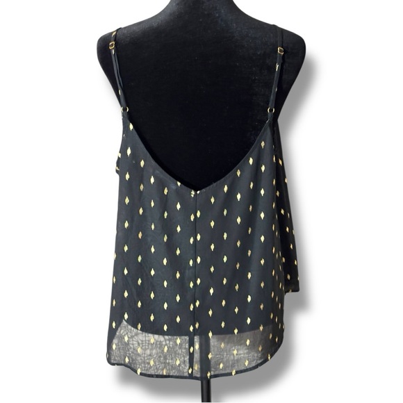 Adore Me Black Lace Cami w/ Gold Accents Adjustable Straps Black Lace Loose Fit - Picture 7 of 16